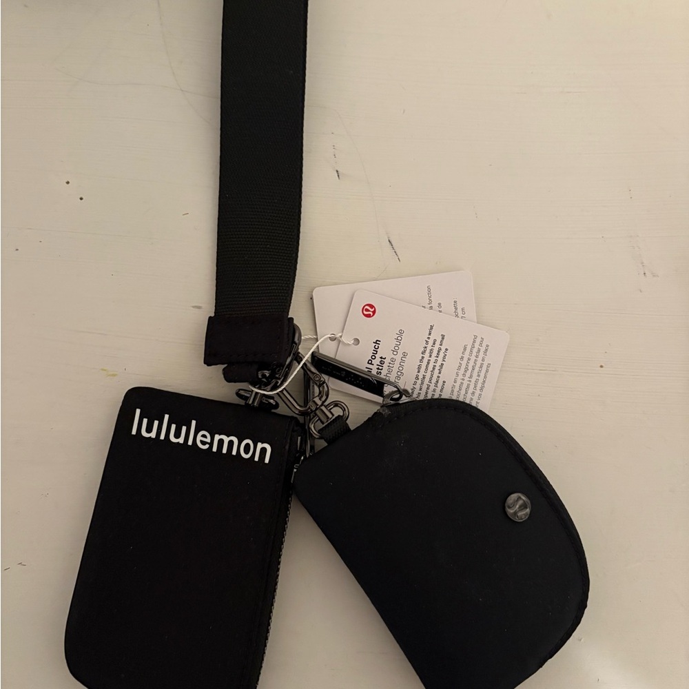 Lululemon Black Wristlet with Dual Pouches